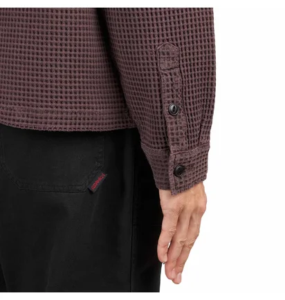 Brain Dead Waffle Button Front Shirt (Braun)