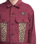 Brain Dead Leopard Contrast Trucker Jacket (Bordeaux)