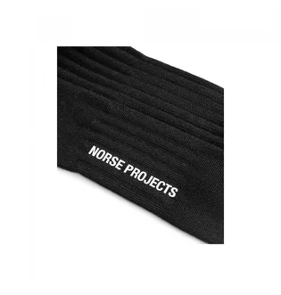 Norse Projects Bjarki Fine Rib Socks (Schwarz)