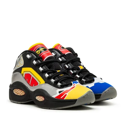 Reebok x Power Rangers Question Mid (Schwarz / Multi)