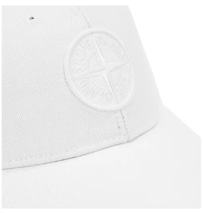 Stone Island Tonal Logo Cap (Weiß)