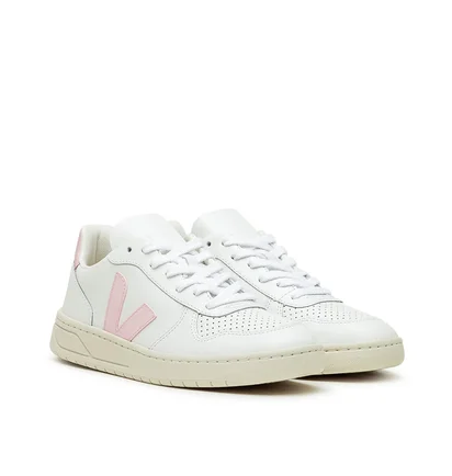 VEJA Pack WMNS V-10 Leather Extra White Petale (Weiß / Pink)