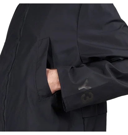 Y-3 Reversible Long Jacket (Schwarz)
