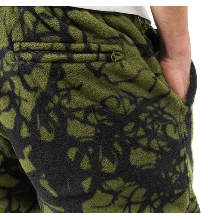 Dime Tree Print Fleece Pants (Olive / Schwarz)