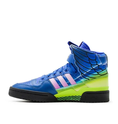 adidas x Jeremy Scott Forum Hi Motorsport 'Wings 4.0' (Blau / Multi)