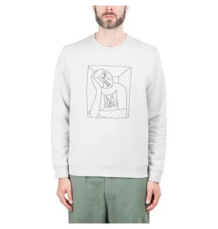 Norse Projects x Geoff McFetridge Vagn Boredom Logo Crewneck (Hellgrau)
