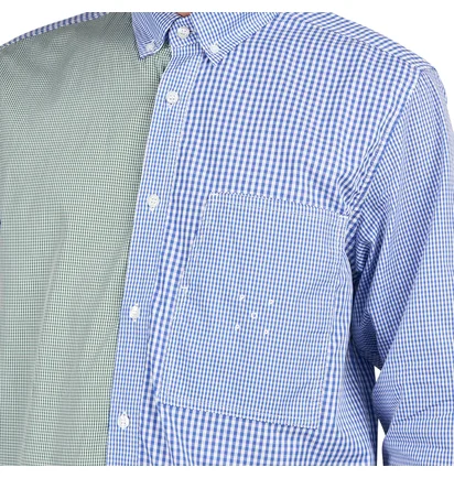 Pop Trading Company Checked BD Shirt (Blau / Grün / Weiß)