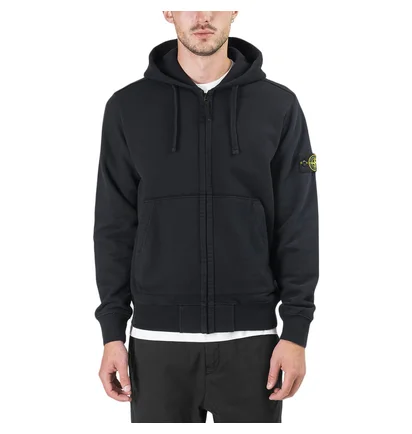Stone Island Full Zip Hooded Sweat (Navy)