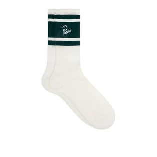 by Parra Signature Striped Crew Socks (Weiss / Grün)
