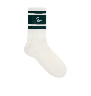 by Parra Signature Striped Crew Socks (Weiss / Grün)