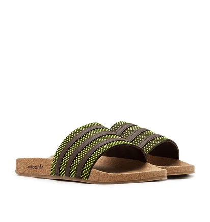 adidas Adilette 'Plant and Grow' (Braun / Grün)