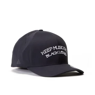 Black Lodges Keep Music Evil Flexfit BSCMP Delta Collab Cap (Schwarz)