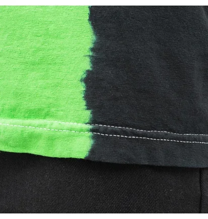 Pleasures Breathe Split Dye T-Shirt (Schwarz / Grün)