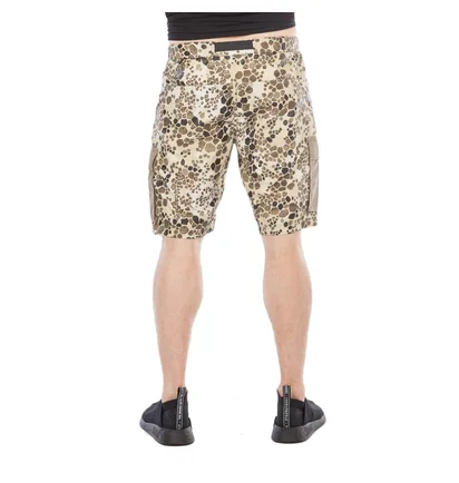 Stone Island Alligator Camo Cotton - Nylon Shorts (Beige)