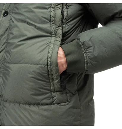 Stone Island Garment Dyed Crinkle Reps Down Jacket (Olive)