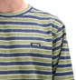 Stüssy Striped Polar Fleece Crewneck (Olive / Navy)
