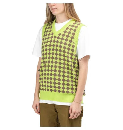 Stüssy WMNS Melange Checker Sweater Vest (Lime)