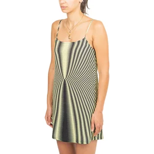 Stüssy WMNS Psychedelic Checker Mini Dress (Schwarz/Gelb)