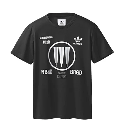 adidas x Neighborhood NBHD Logo T-Shirt (Schwarz)