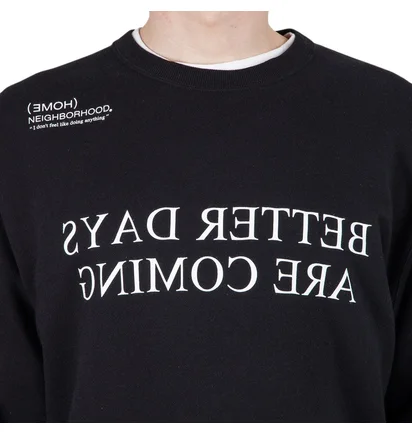 Neighborhood Home / C-Set UP Crew Sweat and Pant (Schwarz)